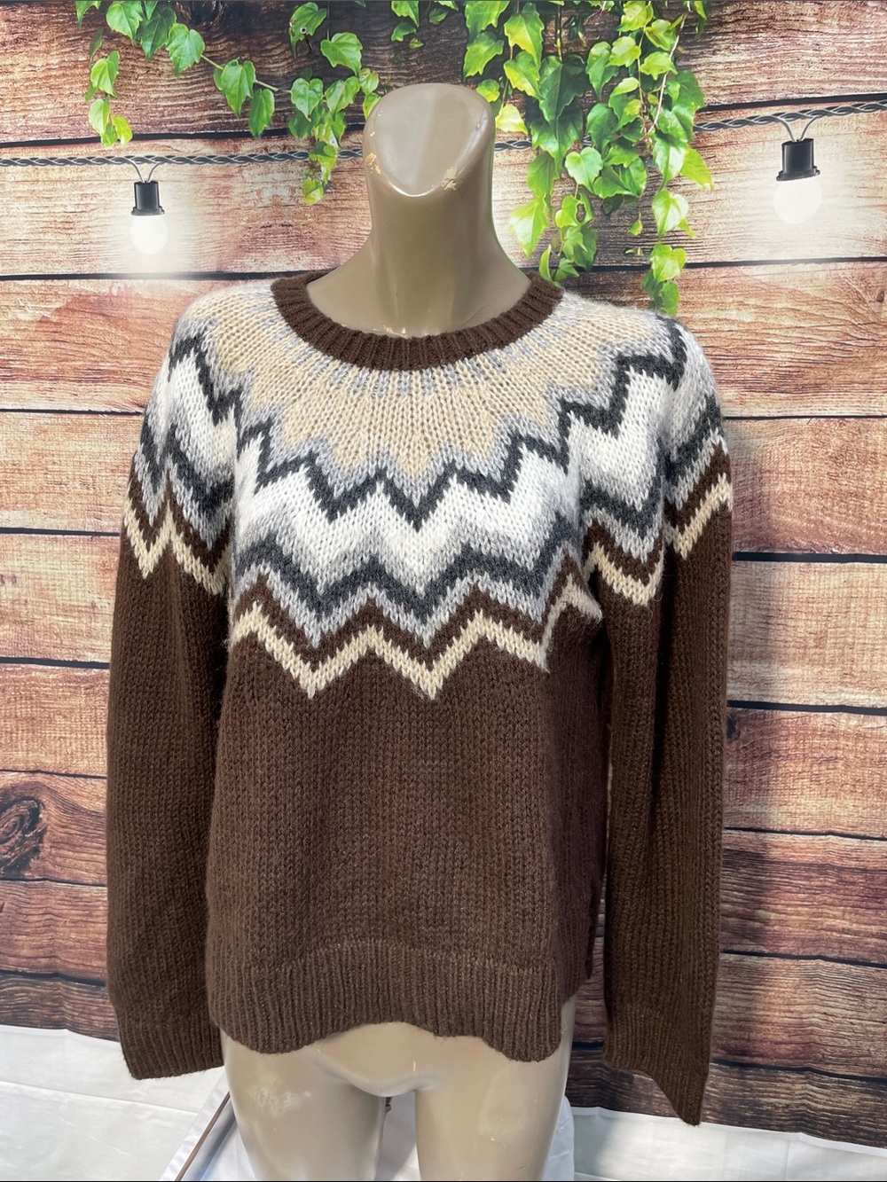 Krimson Klover fairisle sweater alpaca blend